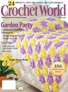 Cover Crochet World April 2013 Photo courtesy of Annie's