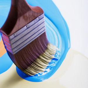 Paintbrush with Blue Paint