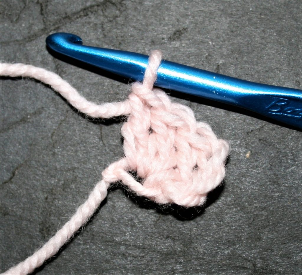 Begin a crochet circle by working all the stitches in the first chain.