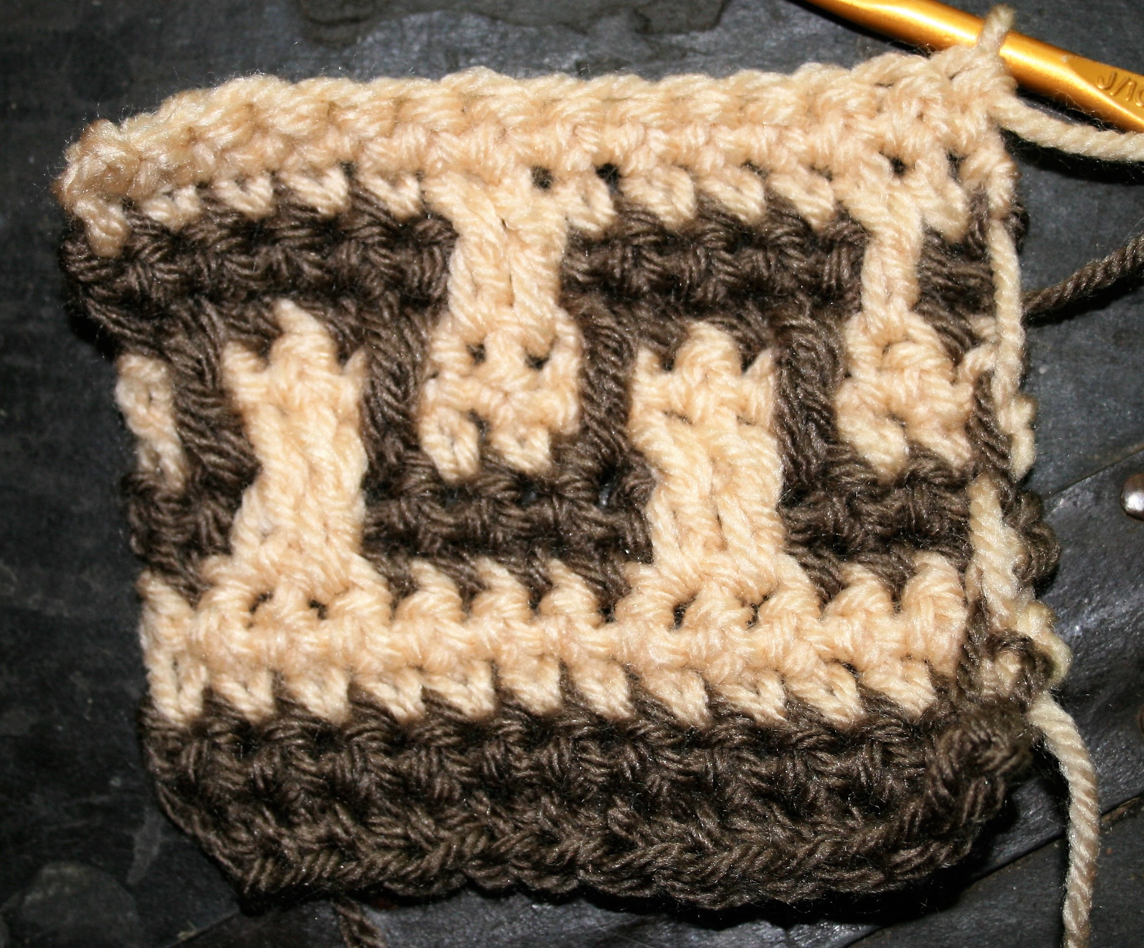 No Right Or Wrong. Two-sided overlay mosaic crochet